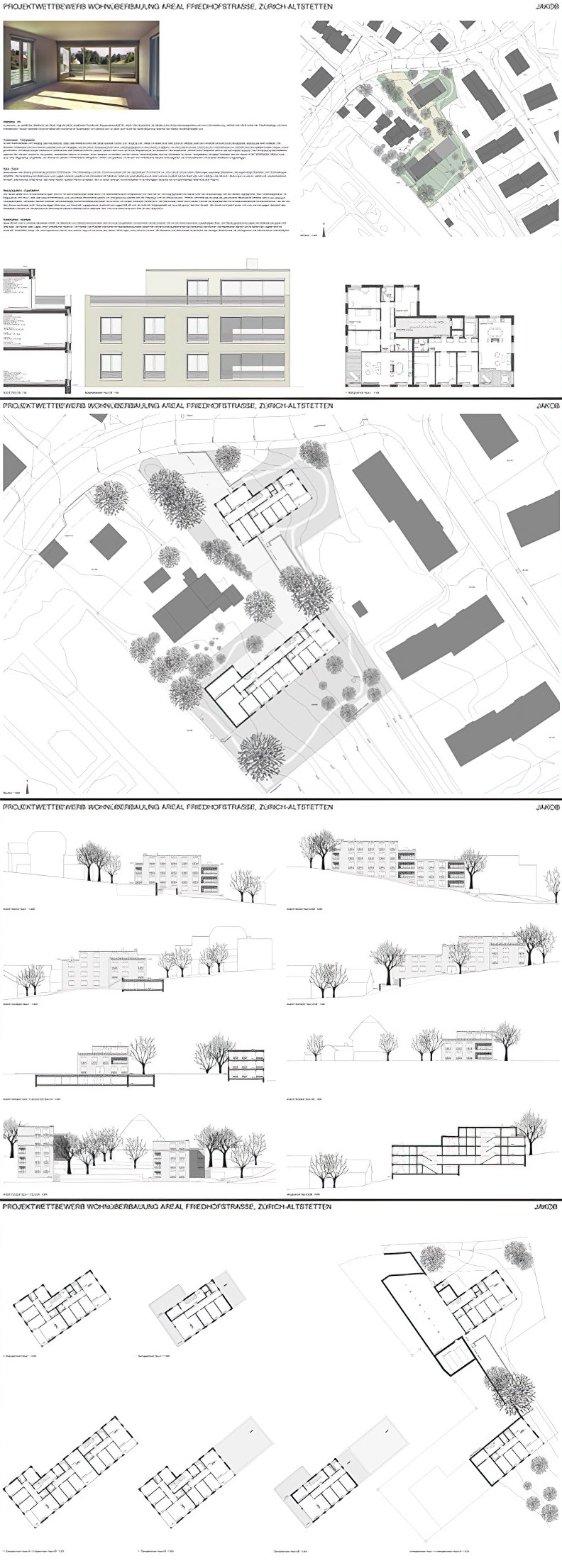Plan Wettbewerb Wohnüberbauung Areal Friedhofstrasse, Zürich-Altstetten