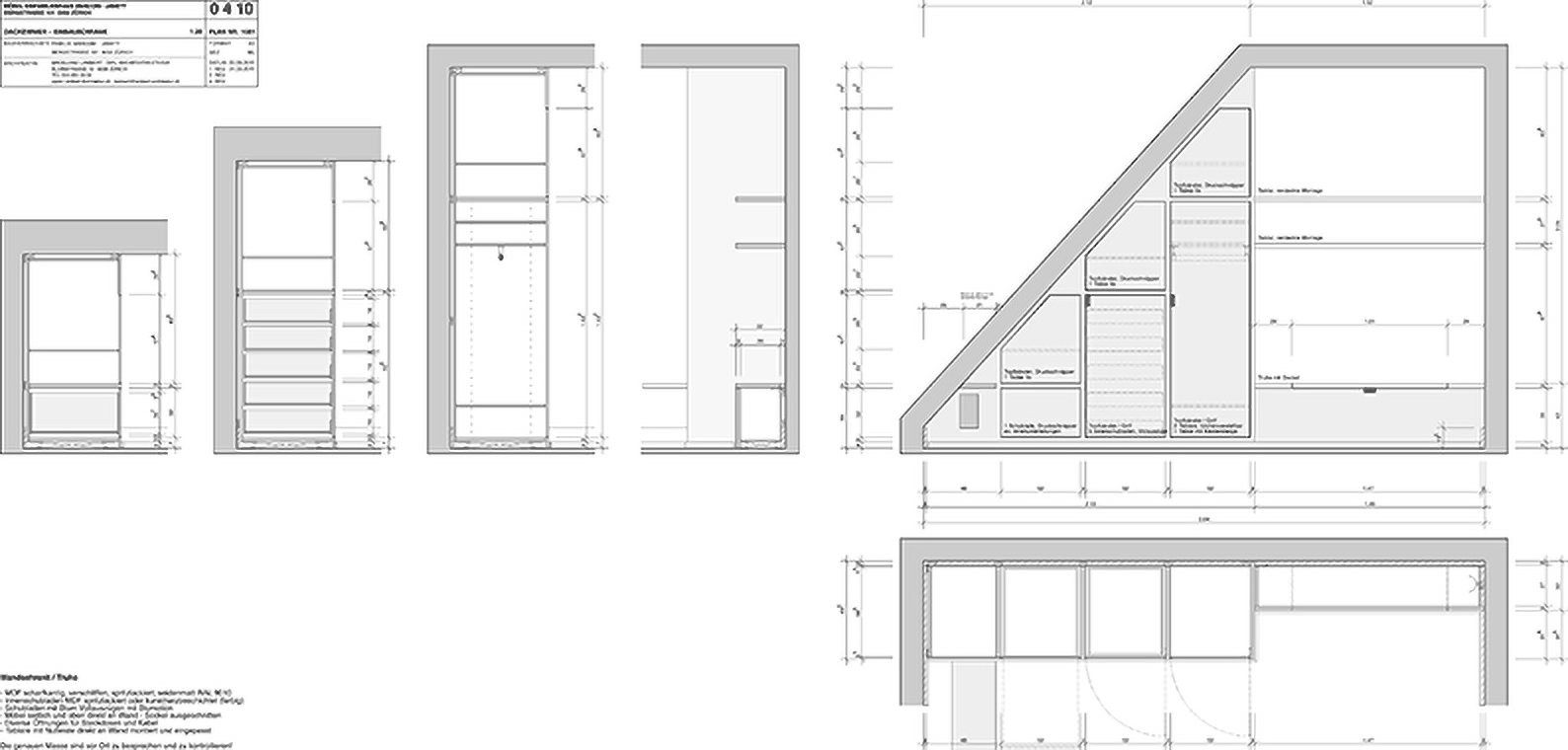 Abbildung Einbauten Schrank