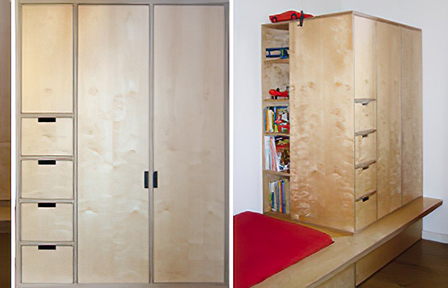 Abbildung 3 Abbildung Kindermöbel 01: Kombination Bett – Schrank – Regal