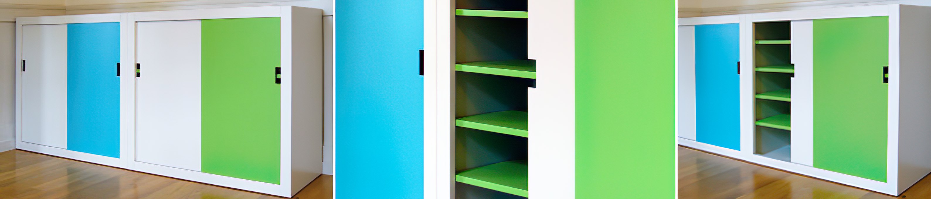 Abbildung Kindermöbel 02: Schrank mit Schiebetüren