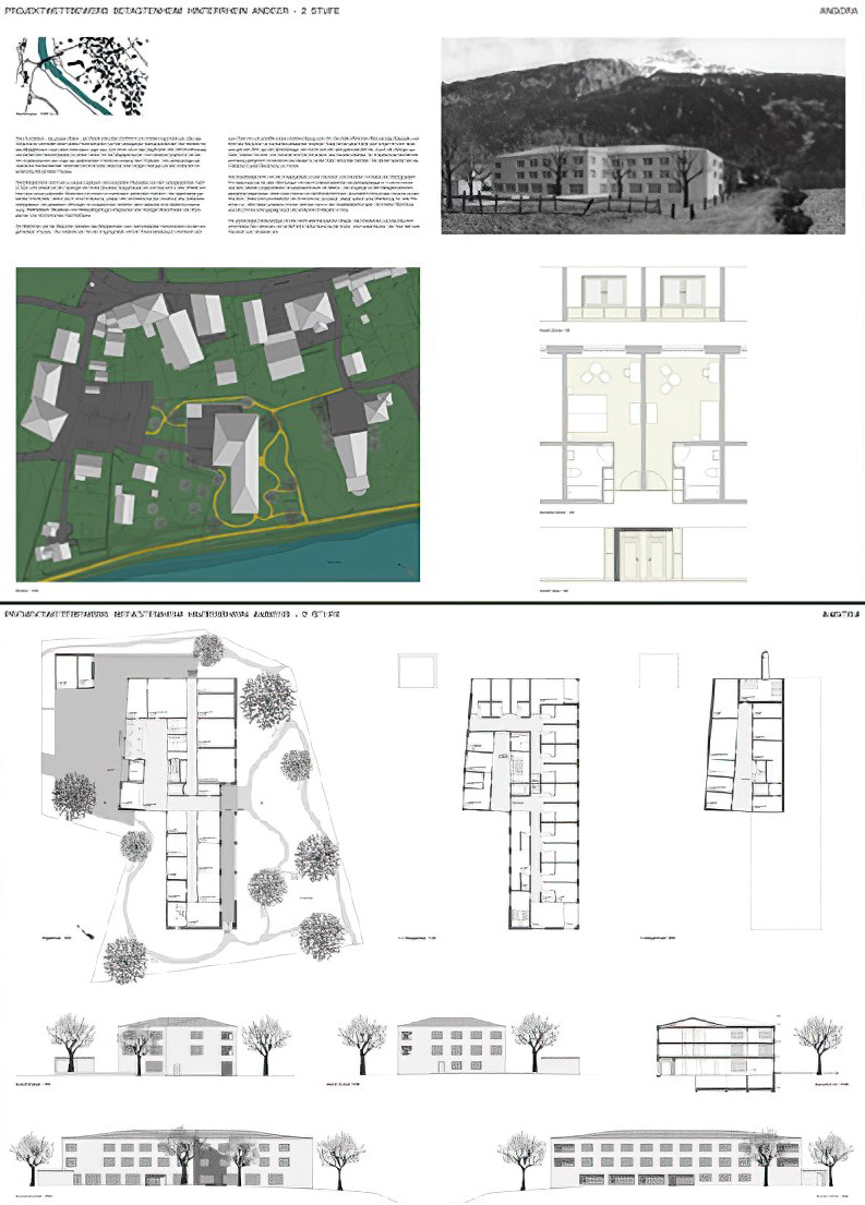 Abbildung Plan Wettbewerb Betagtenheim Hinterrhein, Andeer