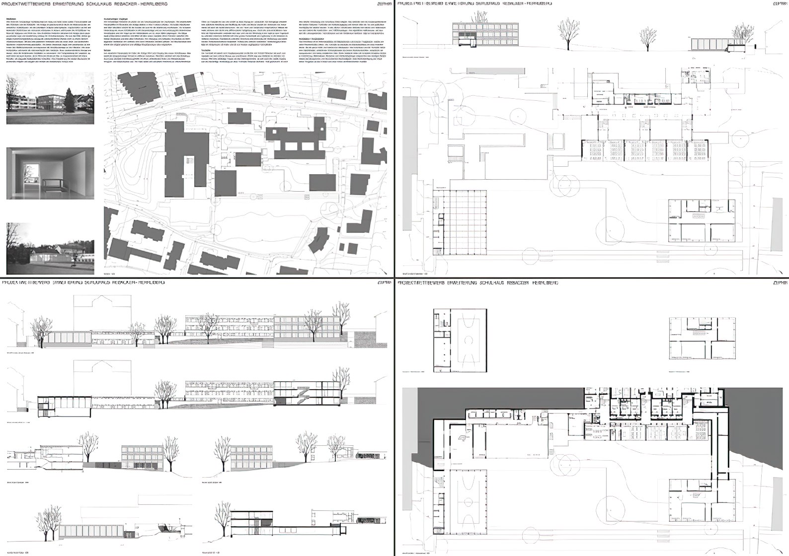 Abbildung Plan Wettbewerb Erweiterung Schulhaus Rebacker, Herrliberg
