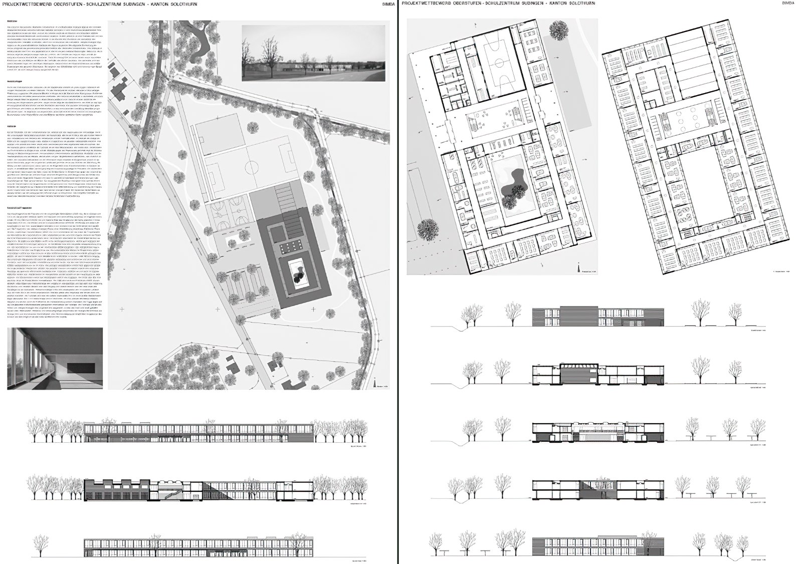 Abbildung Plan Wettbewerb Oberstufen-Schulzentrum, Subingen