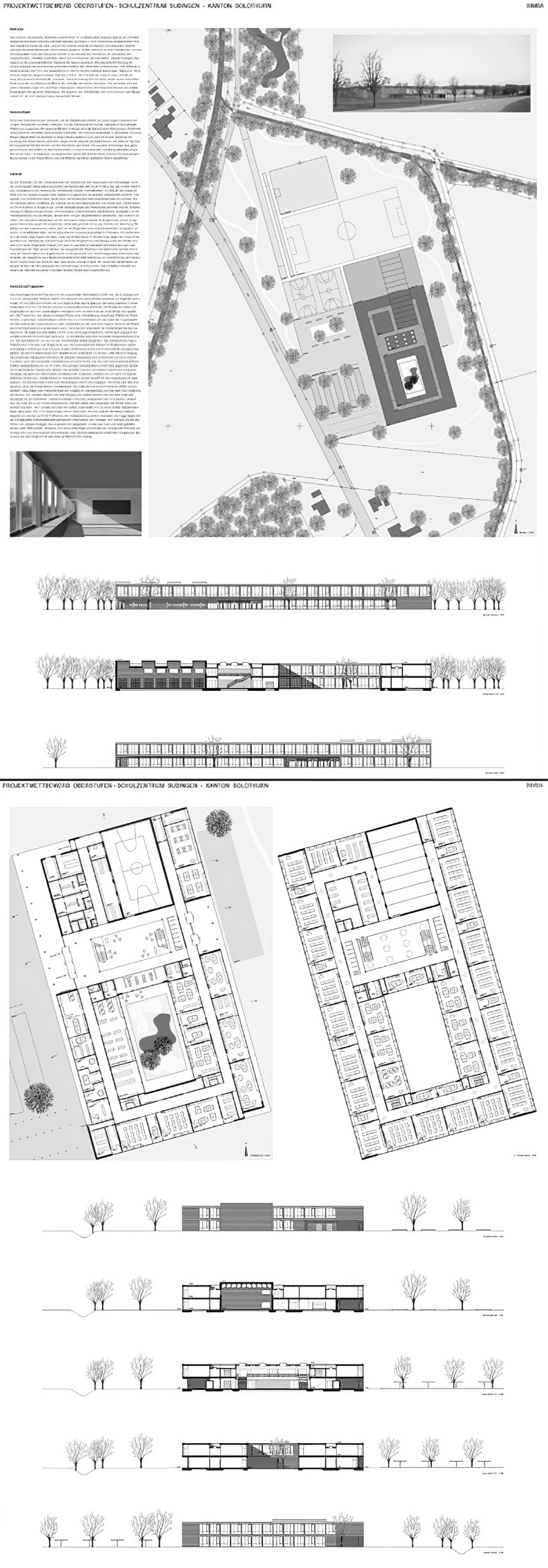 Abbildung Plan Wettbewerb Oberstufen-Schulzentrum, Subingen